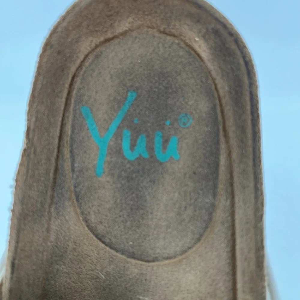 Yuu Womens White Flip Flop Thong Cork Flat 8 Sandal Philis Sunburst Cutout 9.5 M
